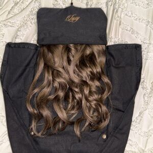 Luxy seamless 16” sandy brown clip in hair extensions